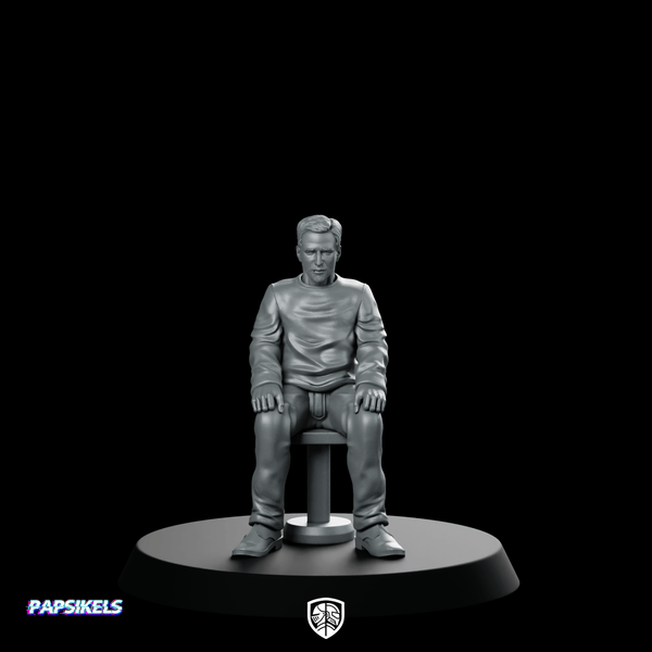 Nexus 9 Replicant Retirement Officer 4 Miniature Seated - Papsikels Miniatures - We Print Miniatures