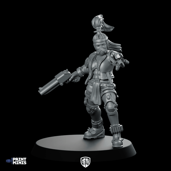 Nightshade Champion 1 Miniature Cyberpunk Sci - Fi Defender - PrintMinis - We Print Miniatures
