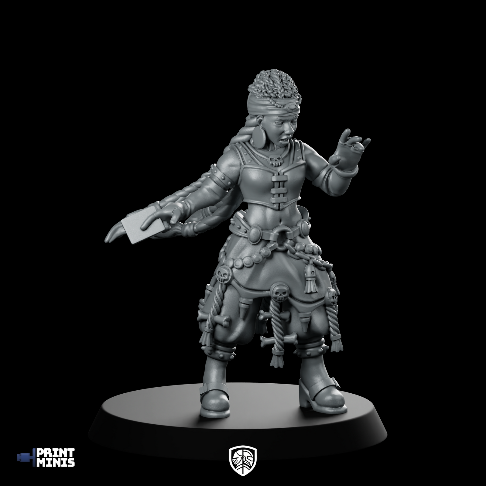 Nightshade Seer Miniature Sci-Fi Cyberpunk Notepad NPC