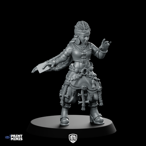 Nightshade Seer Miniature Sci-Fi Cyberpunk Notepad NPC