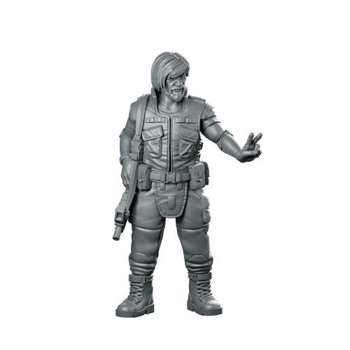 Nishimura V1 Miniature Mercenary Operative Veteran Soldier Miniature 360 Spin 01
