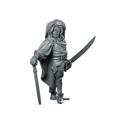 Noble Fighter Fantasy Miniature Aristocratic Duelist Swordsman Hero Miniature 360 Spin 01