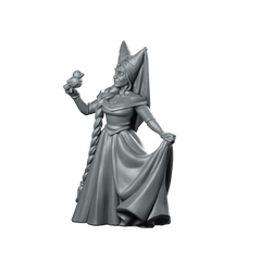 Noble Lady Fantasy Miniature Royal Court NPC Miniature 360 Spin 01