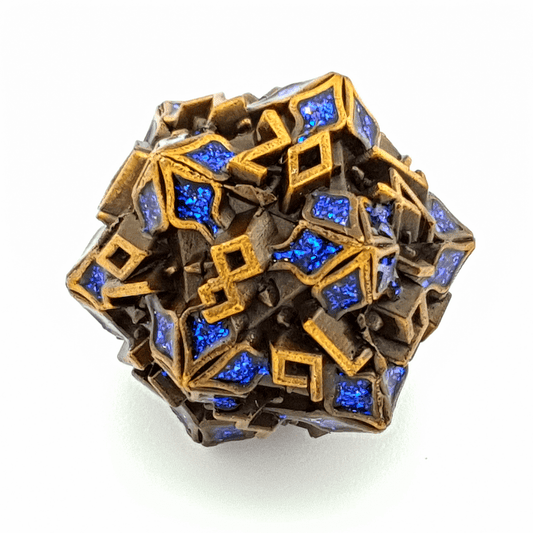 Noble Verdance | Solid Metal Dice | 7 Piece Set - Tabletop Dominion - We Print Miniatures