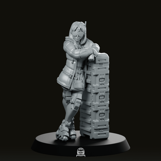 Noir 01 Cyberpunk Miniature - Unit9 - We Print Miniatures