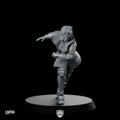 Noir 02 Cyberpunk Miniature Female Tactical Operative
