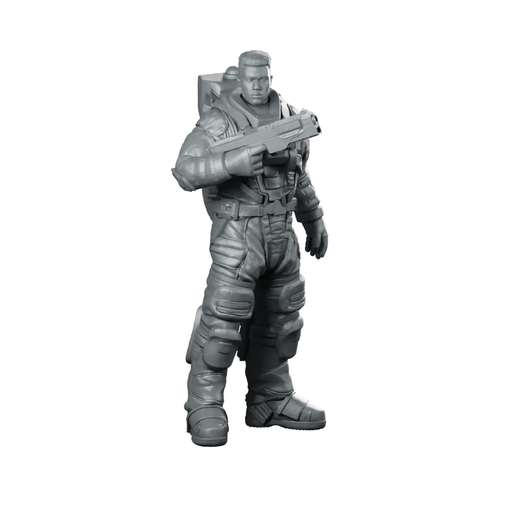 Nomad Done Miniature Trooper Operative Miniature 360 Spin 01
