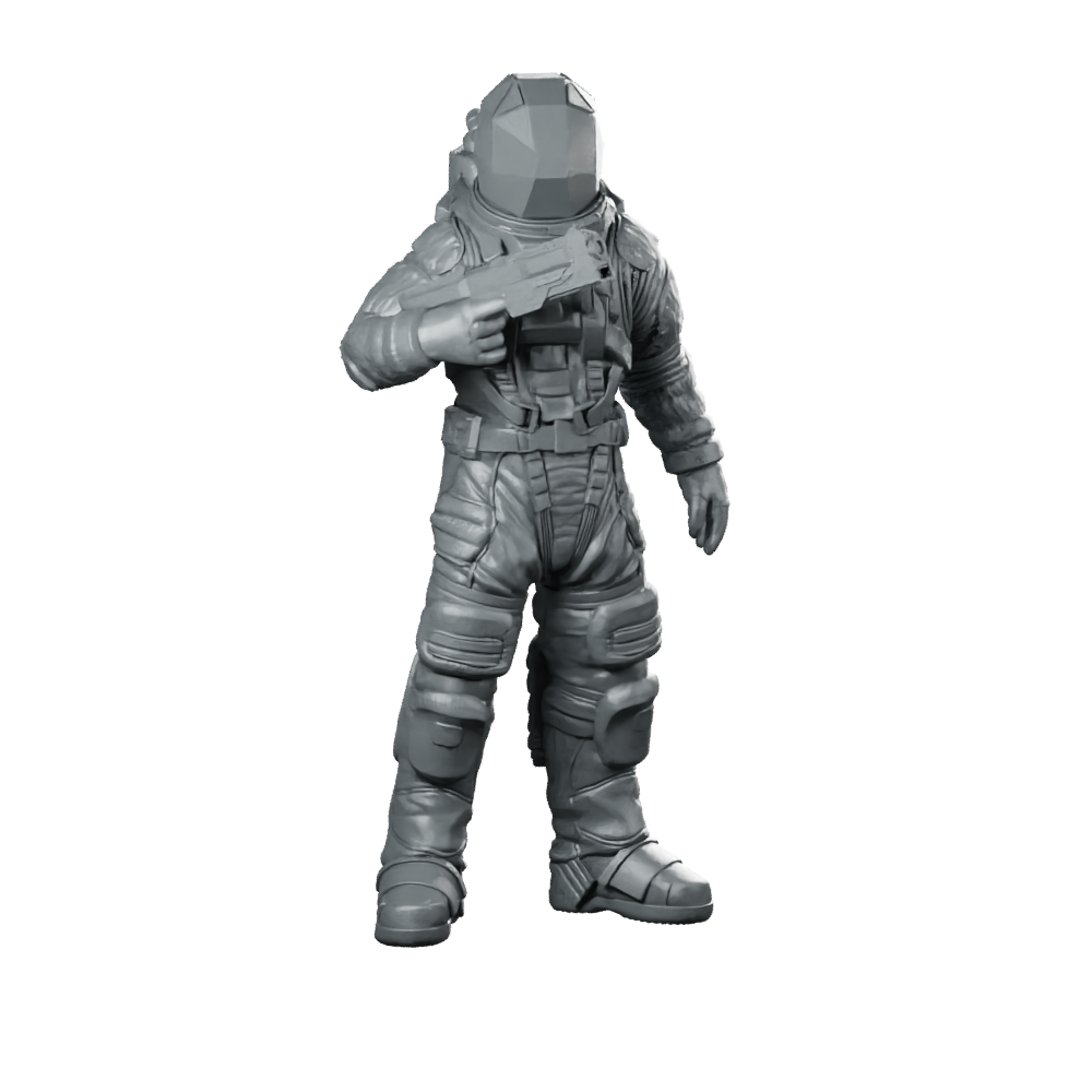 Nomad 1 Done Helmet Cyberpunk Miniature Armed Miniature 360 Spin 01