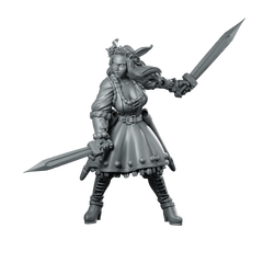 North Girl 2 Miniature Dualsword Huntress Miniature 360 Spin 01