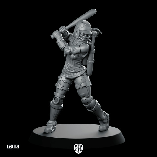 Nova Brickbat Cruz 02 Cyberpunk Miniature Slugger - Unit9 - We Print Miniatures