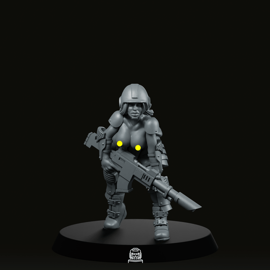 Nsfw Guardbabe Leaning Forward Nude Miniature - Across The Realms - We Print Miniatures