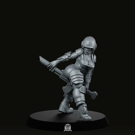 Nsfw Guardbabe Rider Nude Miniature - Across The Realms - We Print Miniatures