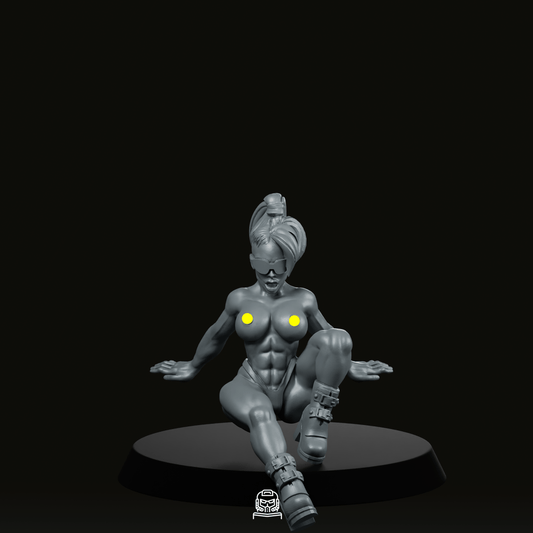 Nsfw Tank Babe 1 Miniature - Across The Realms - We Print Miniatures