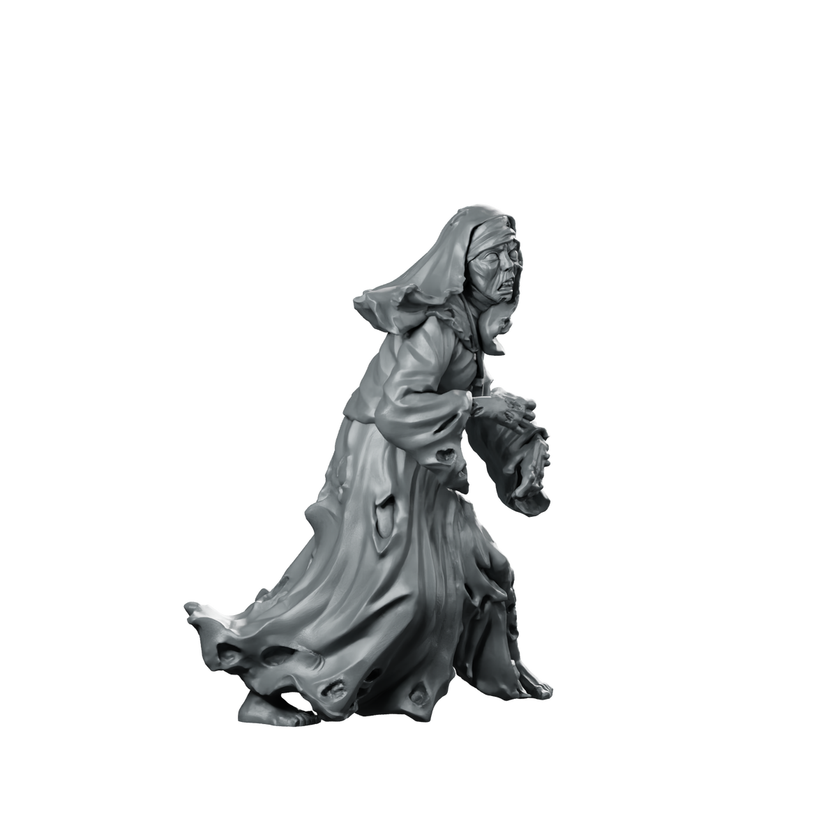 Nun Zombie 1 Miniature Zombie Nun Undead Miniature 360 Spin 02