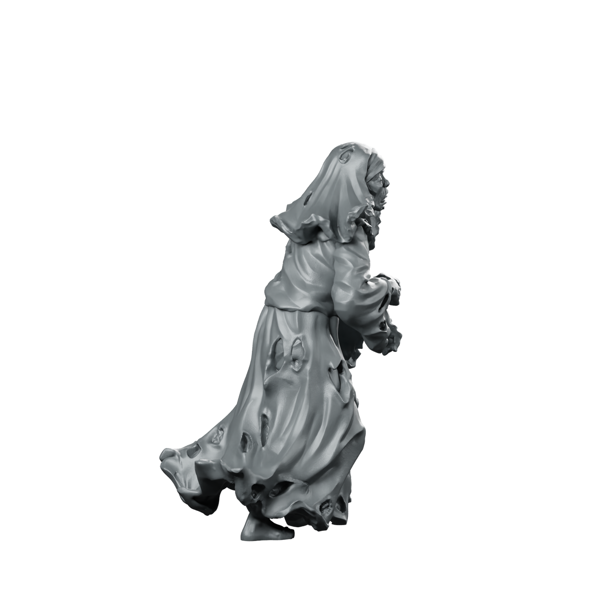 Nun Zombie 1 Miniature Zombie Nun Undead Miniature 360 Spin 03