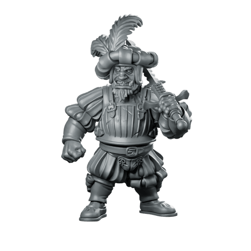 Ogre 03 Miniature Armored Warrior Fantasy RPG - Vae Victis - We Print Miniatures