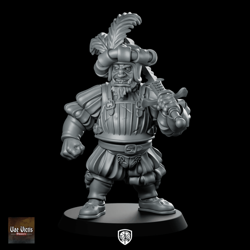 Ogre 03 Miniature Armored Warrior Fantasy RPG - Vae Victis - We Print Miniatures
