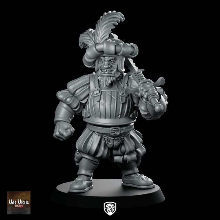 Miniatura Ogre 03, guerriero corazzato, fantasy per giochi di ruolo