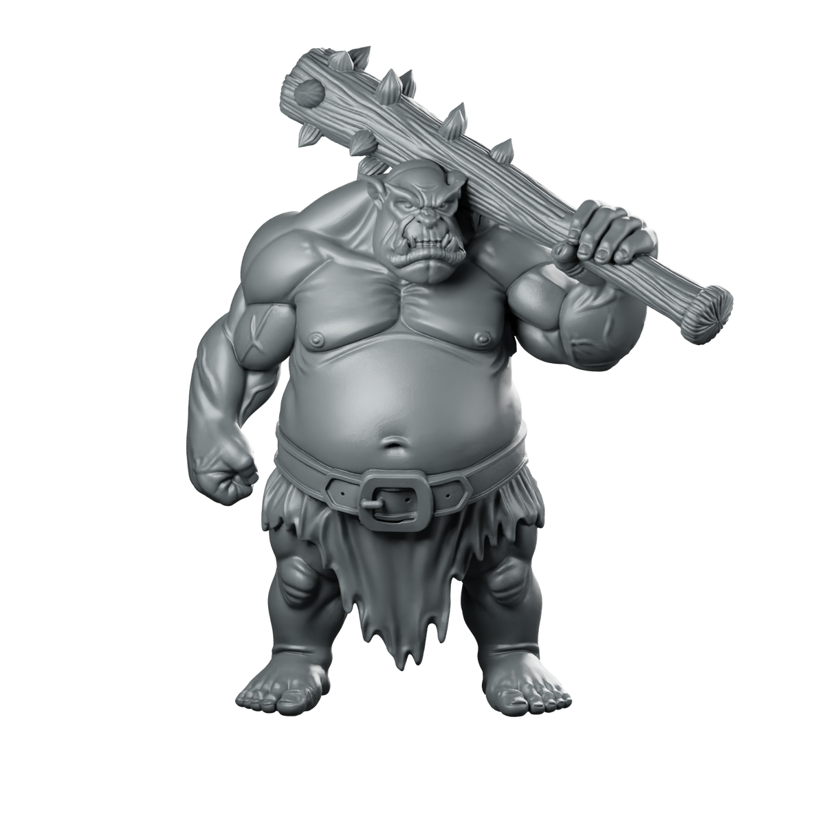 Ogre With Spiked Club Miniature Brute Warrior Miniature 360 Spin 01