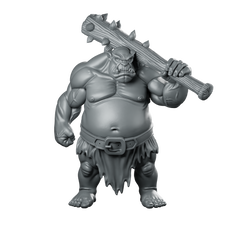 Ogre With Spiked Club Miniature Brute Warrior Miniature 360 Spin 01