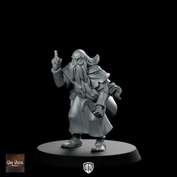 Old Druid Miniature Wise Wizard Staff - Vae Victis - We Print Miniatures