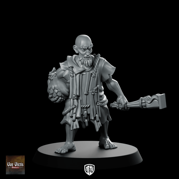 Old Man And His Chicken Miniature Fantasy NPC - Vae Victis - We Print Miniatures