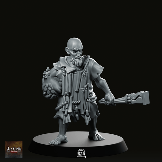 Old Man And His Chicken Miniature - Vae Victus Miniatures - We Print Miniatures