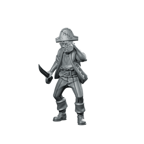 Old Pirate Miniature Scout Spyglass Rifleman NPC - Vae Victis - We Print Miniatures