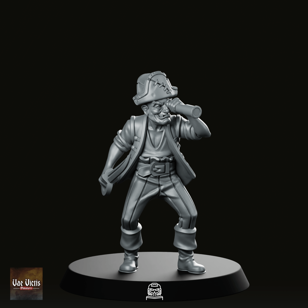 Old Pirate Miniature - Vae Victus Miniatures - We Print Miniatures