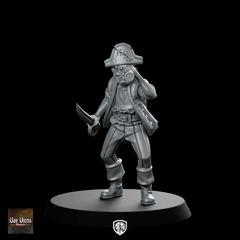 Old Pirate Miniature Scout Spyglass Rifleman NPC - Vae Victis - We Print Miniatures