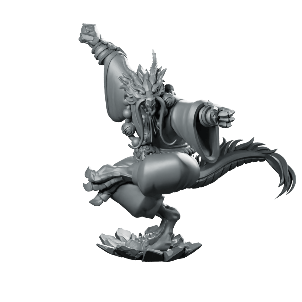 Oldmaster Dragon Miniature Fantasy Martial Arts Monk - CastNPlay - We Print Miniatures