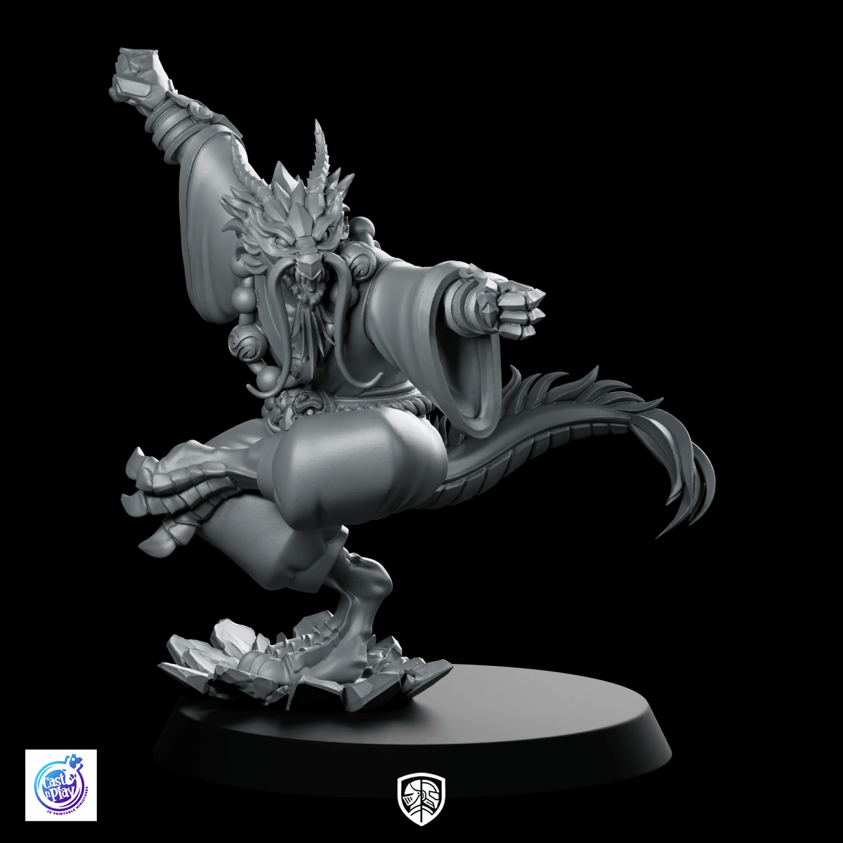 Oldmaster Dragon Miniature Fantasy Martial Arts Monk - CastNPlay - We Print Miniatures