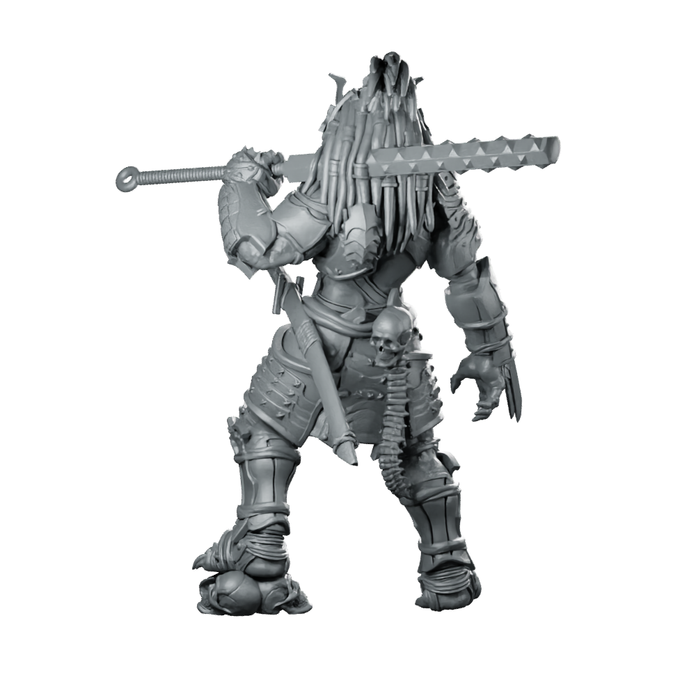 Oni Samurai Skull Hunter 2 Miniature Resin Sci-Fi Miniature 360 Spin 05