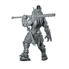 Oni Samurai Skull Hunter 2 Miniature Resin Sci-Fi Miniature 360 Spin 05