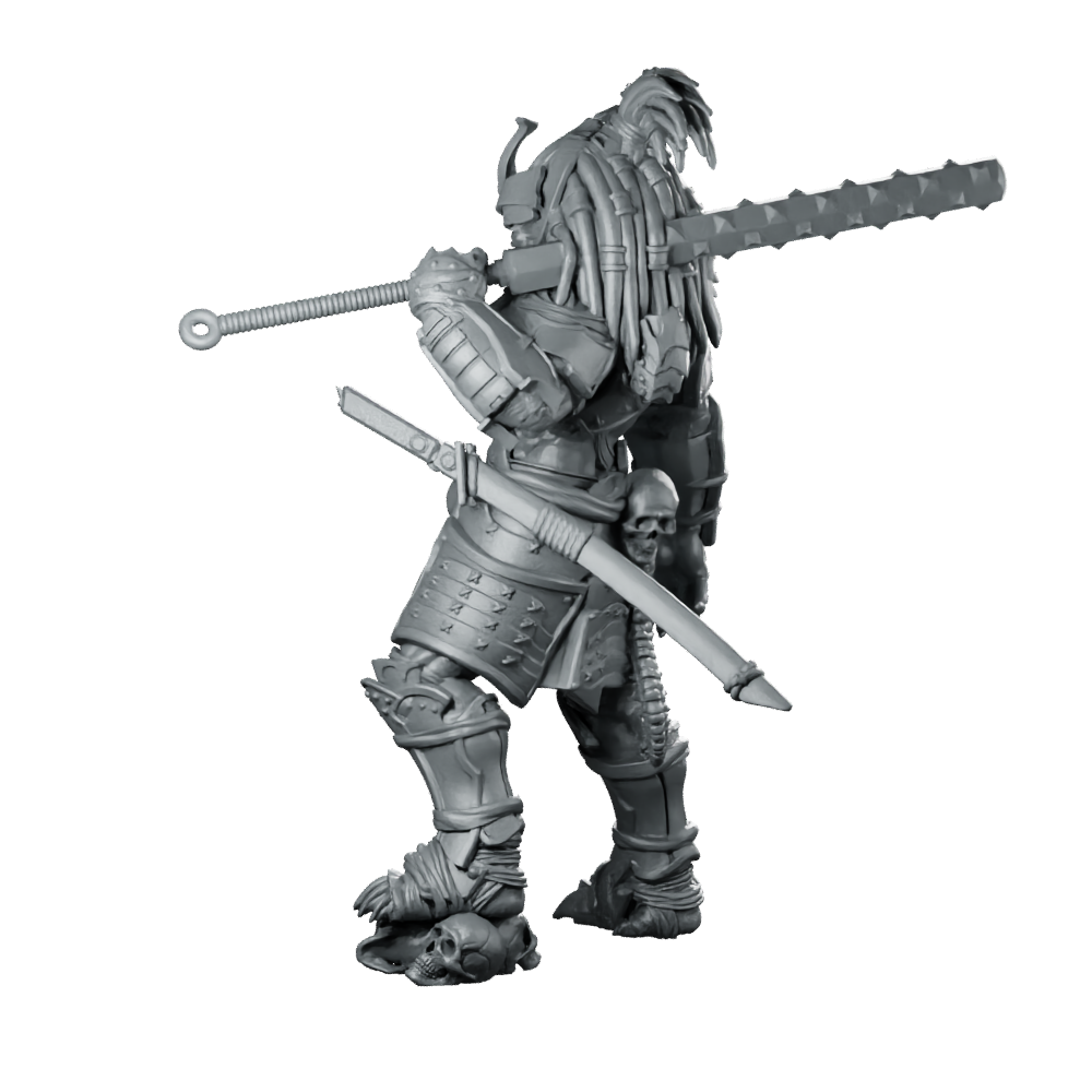 Oni Samurai Skull Hunter 2 Miniature Resin Sci-Fi Miniature 360 Spin 06