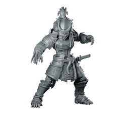 Oni Samurai Skull Hunter 3 Miniature Resin Alien Miniature 360 Spin 01