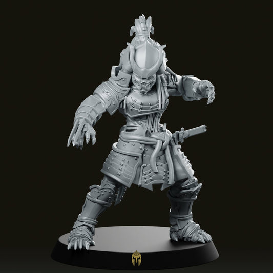 Oni Samurai Skull Hunter 3 Miniature - Papsikels Miniatures - We Print Miniatures