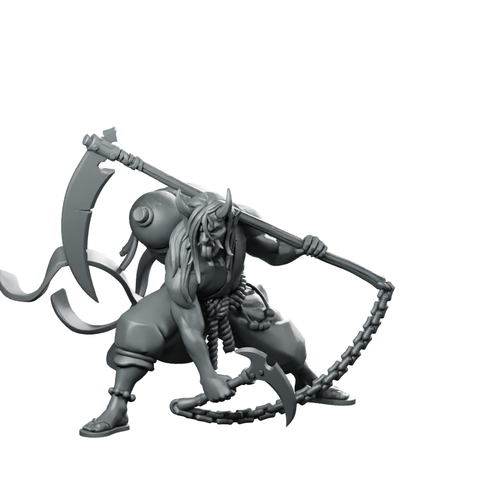 Oni Scythe A Product Render Miniature Oni Miniature 360 Spin 01