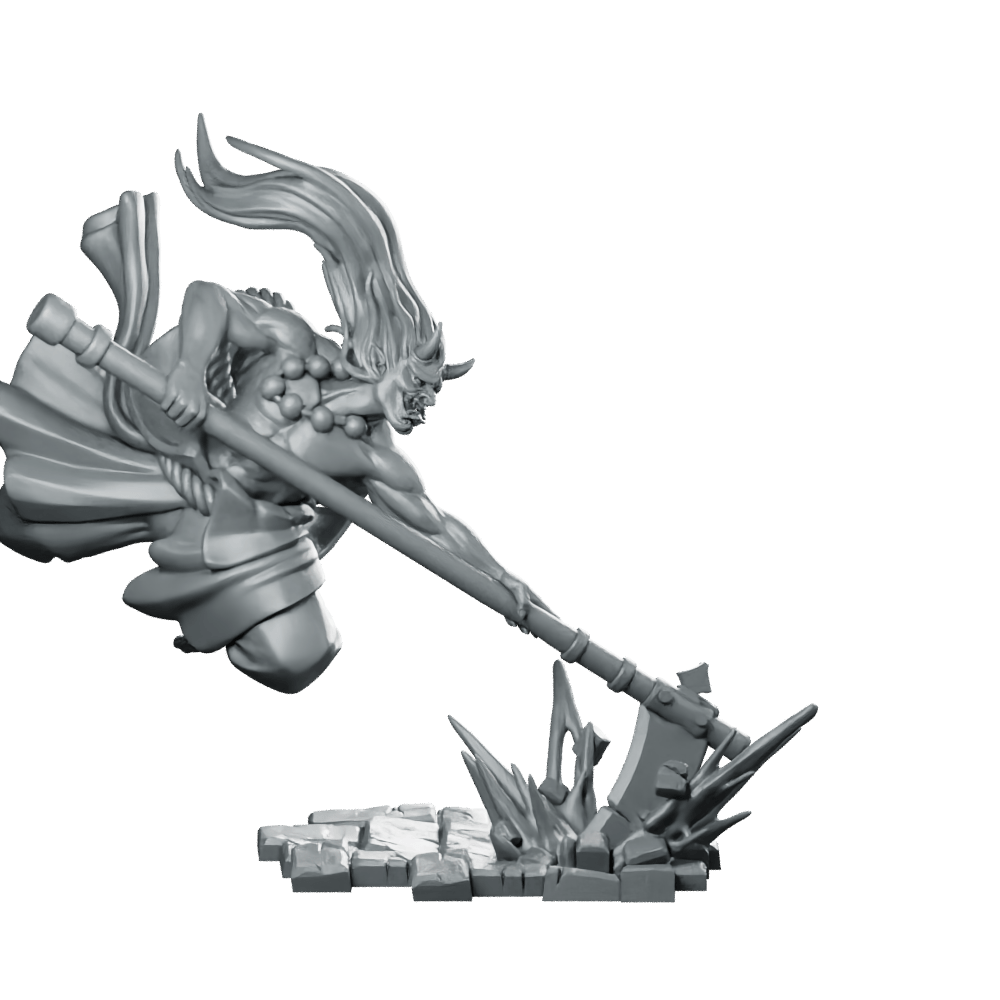 Oni Scythe B Product Render Miniature Oni - CastNPlay - We Print Miniatures