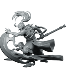 Oni Shaman Product Render Miniature Oni Glaive - CastNPlay - We Print Miniatures