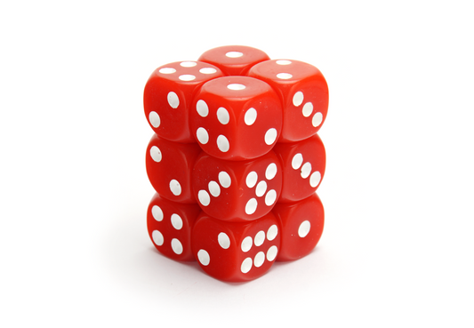 12X16mm Dice Block | Opaque Red