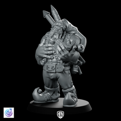 Orc Carol Singer Miniature Festive Bard RPG