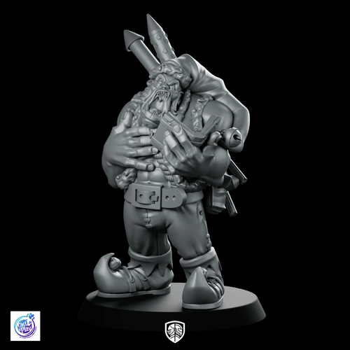 Orc Carol Singer Miniature Festive Bard RPG - CastNPlay - We Print Miniatures
