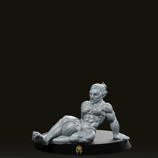 Orc Crushing Watermelon Miniature - Vae Victus Miniatures - We Print Miniatures