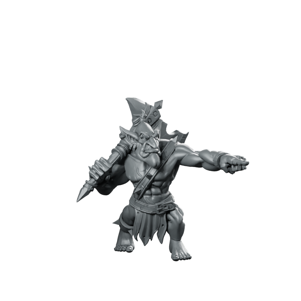 Orc Gretchins F Miniature Goblin Warrior Miniature 360 Spin 01