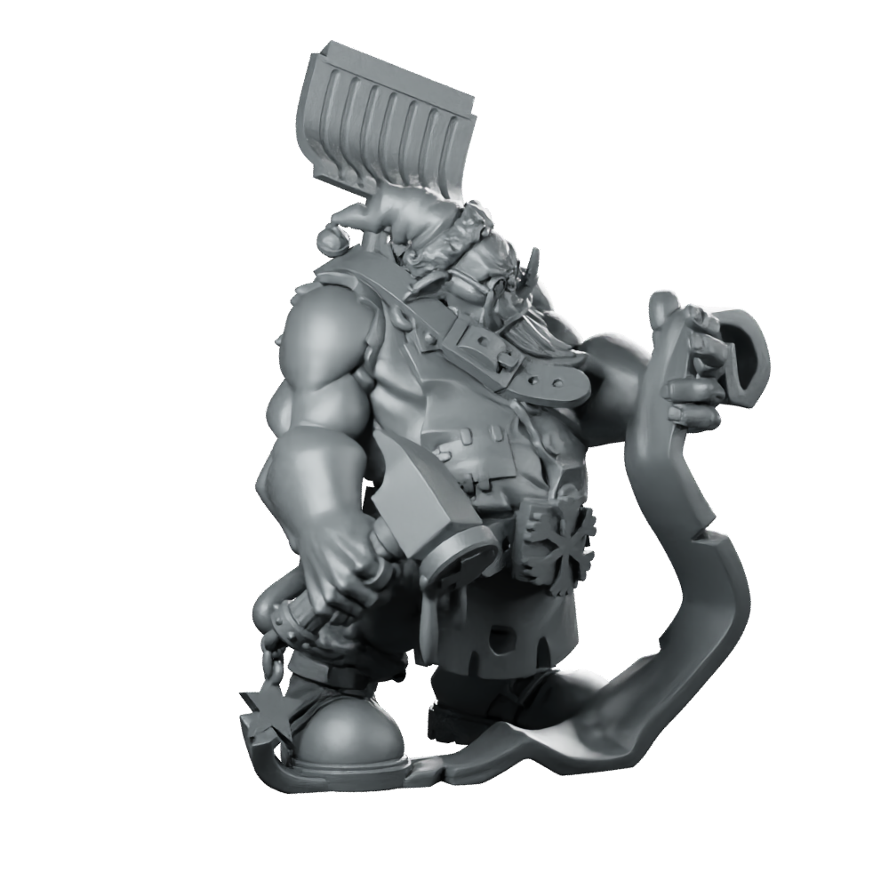 Orc Toy Inspector Miniature Resin Fantasy RPG Miniature 360 Spin 01