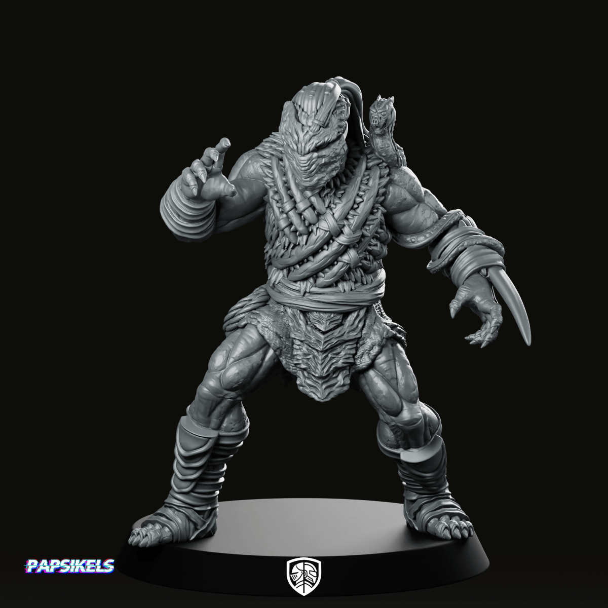Organic Bio Armour Skull Hunter Dek 2 Miniature - Papsikels Miniatures - We Print Miniatures