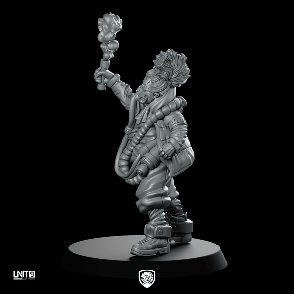 Orion Vex Pose 2 Cyberpunk Miniature Torch - Unit9 - We Print Miniatures
