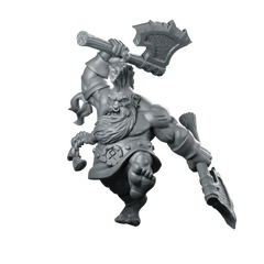 Dwarf Slayer Orny LOTR Miniature Furious Axe Warrior Miniature 360 Spin 01