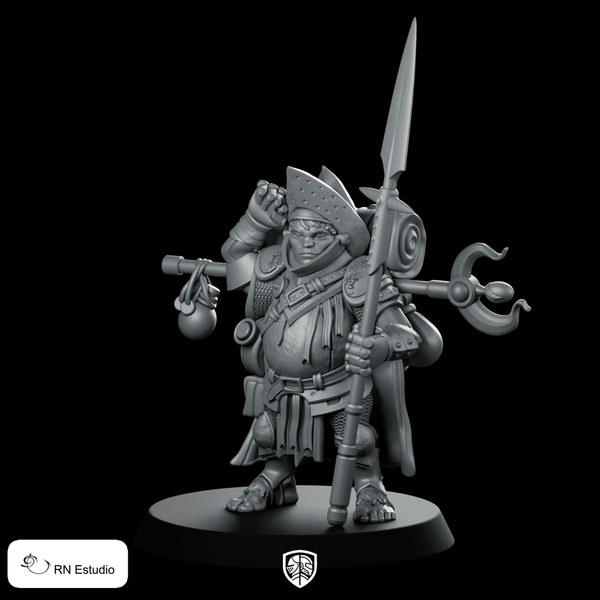 Orvyn Halfling Miniature Armoured Warrior RPG Tabletop - RN Estudio - We Print Miniatures